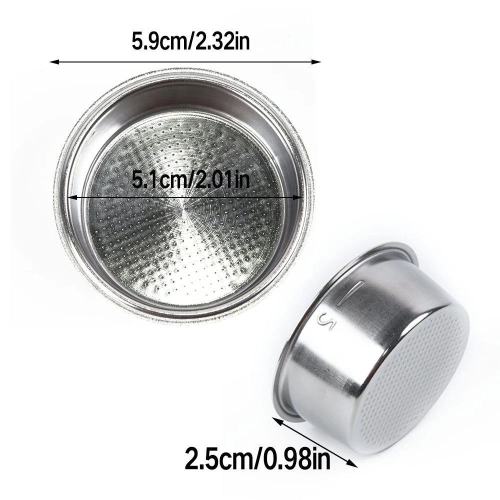 

Coffee Powder Filter Stainless Steel Coffee Tea Filter Basket For Coffee Machine Accessories Coffee Tea Porous Filter Bowl