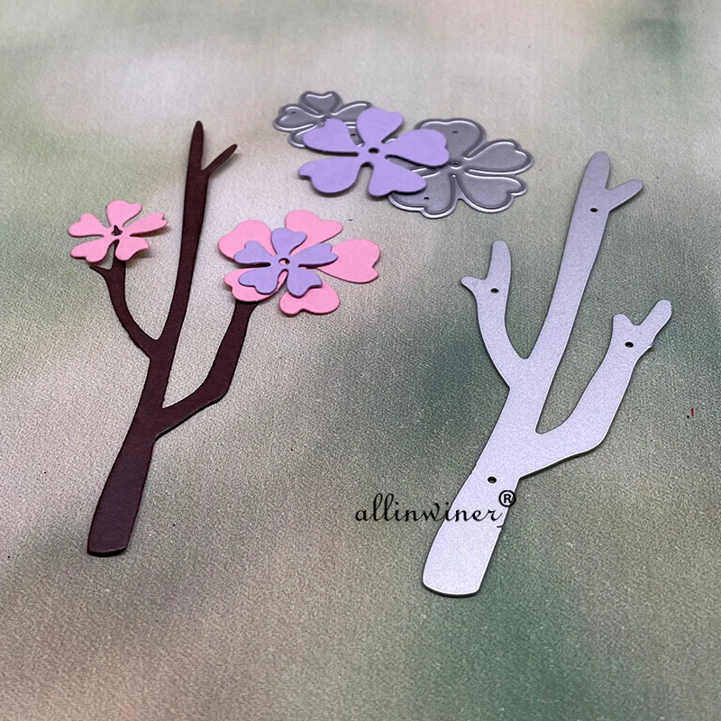 

Весенний цветок ветка металлические штампы трафареты вырезанные для DIY скрапбукинга альбома бумаги тиснения