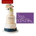 Многоугольный кружевной трафарет для торта, тканевые сетчатые трафареты, свадебная форма для помадки, торта, инструмент для украшения тортов, кухонные аксессуары