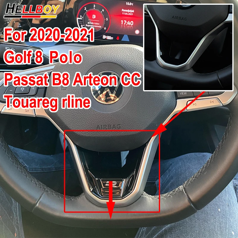 1 шт. для VW Golf 8 MK8 2021 Polo Passat B8 Arteon CC Touareg R line аксессуары рулевого колеса автомобиля