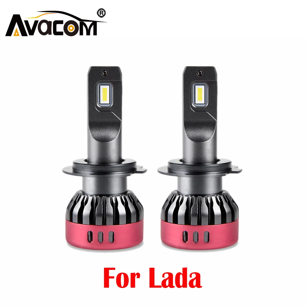 Avacom 2 шт. h3 светодиодные лампы h7 DC 12V 6500K белый h4 h1 hb3 9005 h11 led противотуманные