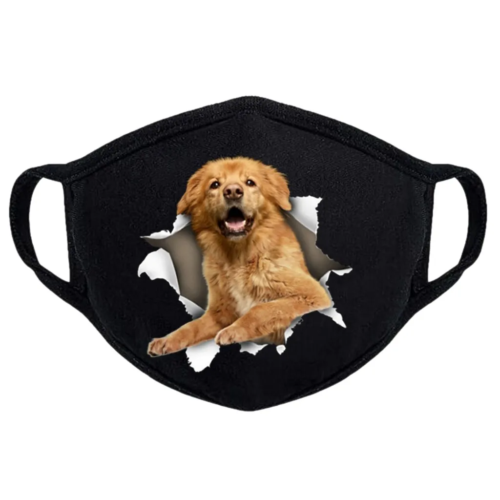 Маска с 3D рисунком собаки унисекс маска для женщин и мужчин лица новинка 2020