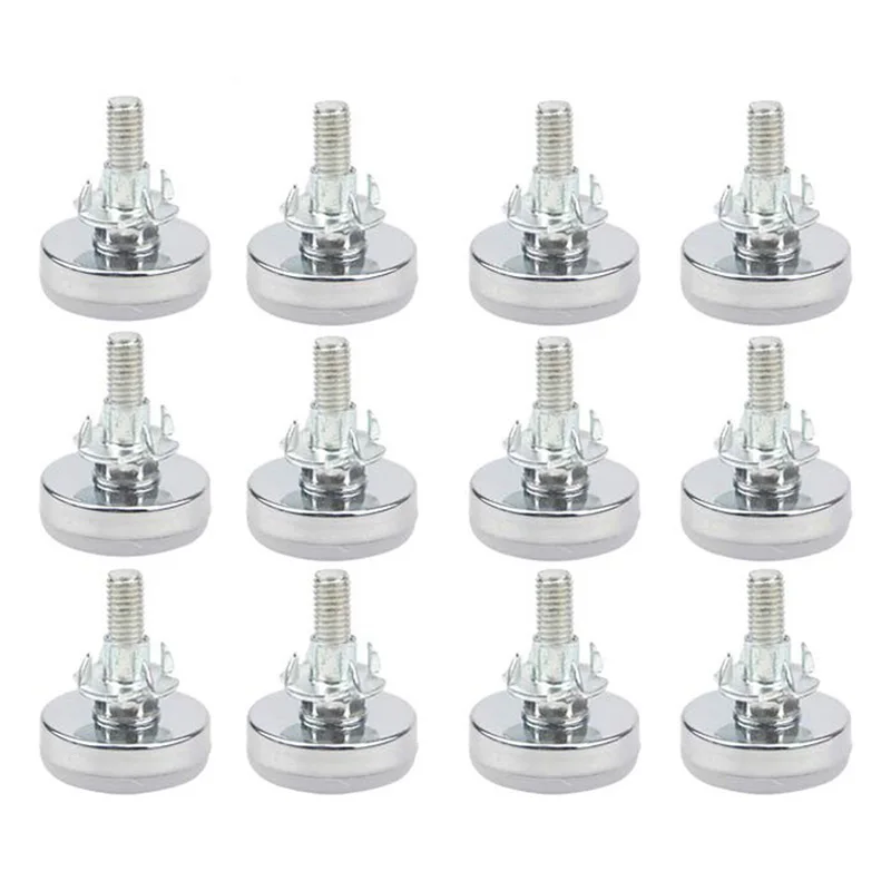 

20 Pairs M8x33mm Furniture Levelers Table Leveling Foot Adjustable w/T-Nuts (20 PCS Furniture Leg Screws & 20 PCS T-Nuts)
