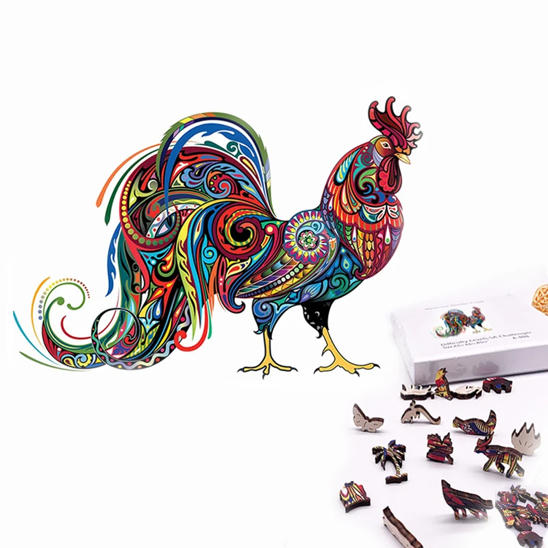 

Jigsaw Puzzle Diy Wooden Toy Animal Unique Mysterious Wolf Puzzles Gift For Adults Kids Educational Interactive