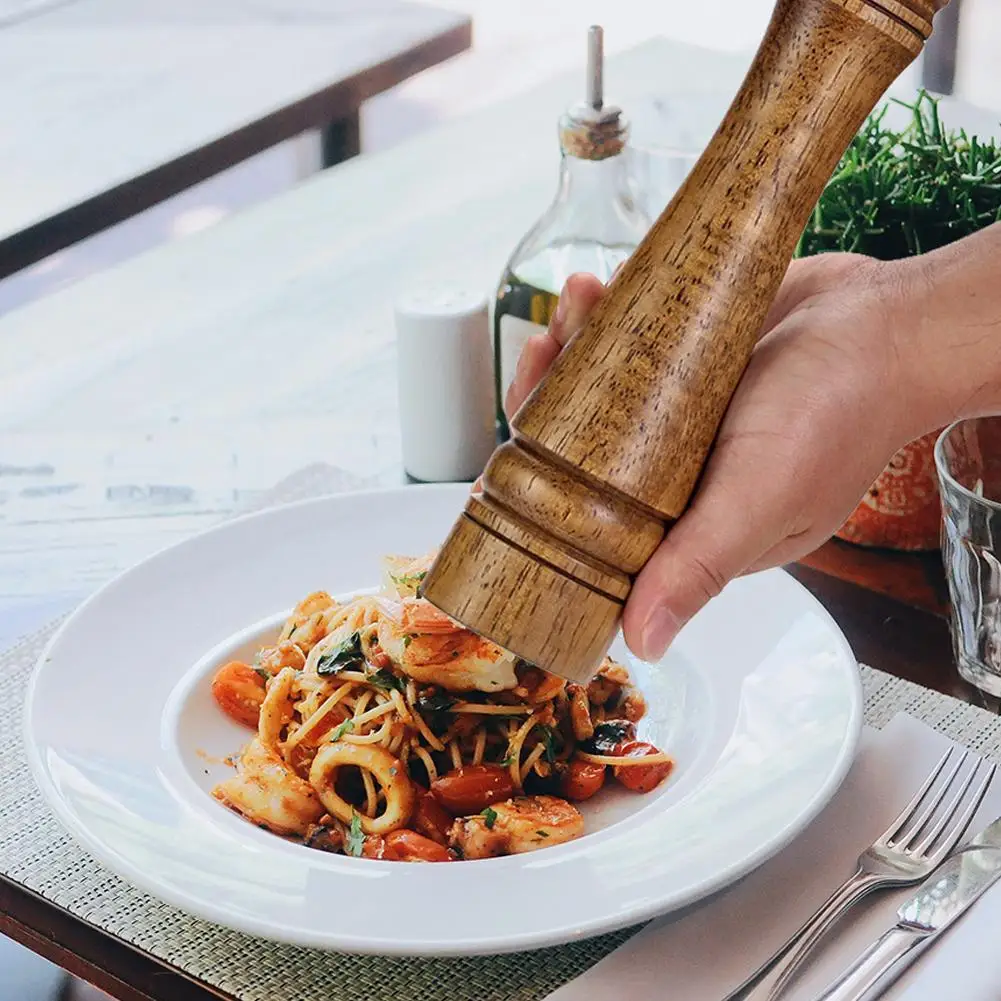 1 шт. мельница для соли и перца деревянная специй с регулируемой мощной мельницей