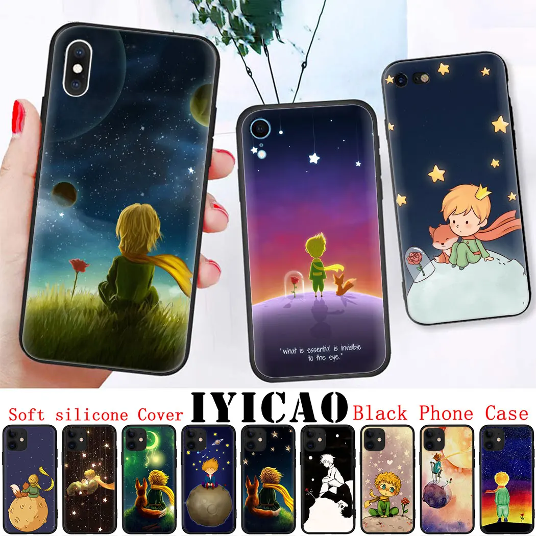 Мягкий силиконовый чехол для iPhone 11 Pro Max XS XR X SE 5 5s 7 8 6 6s Plus черный телефона