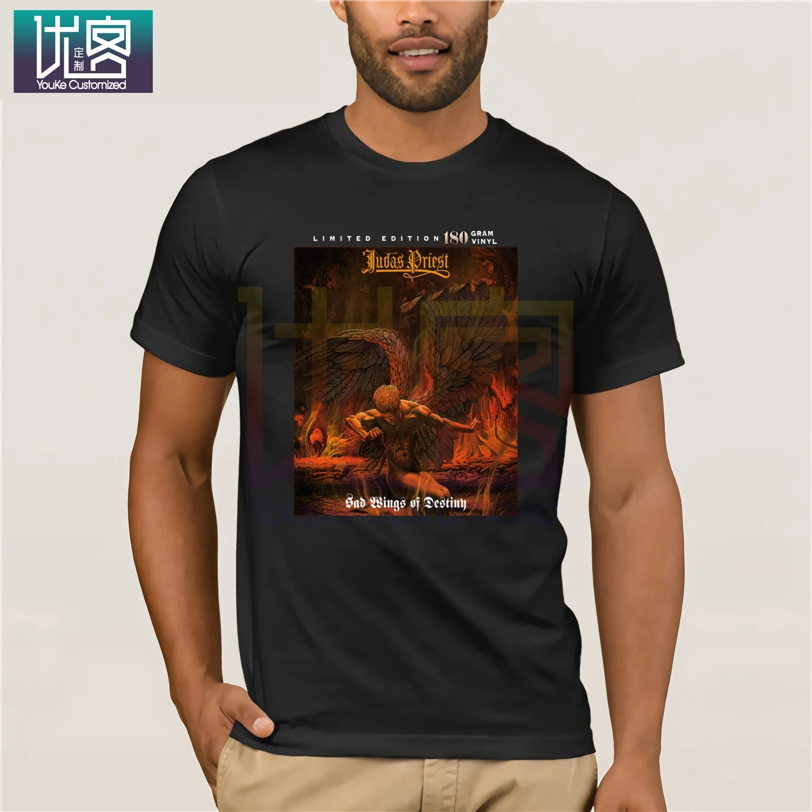 Judas Priest Sad Wings of футболка Destiny Heavy Metal Band Черная Мужская с принтом забавная хлопковая