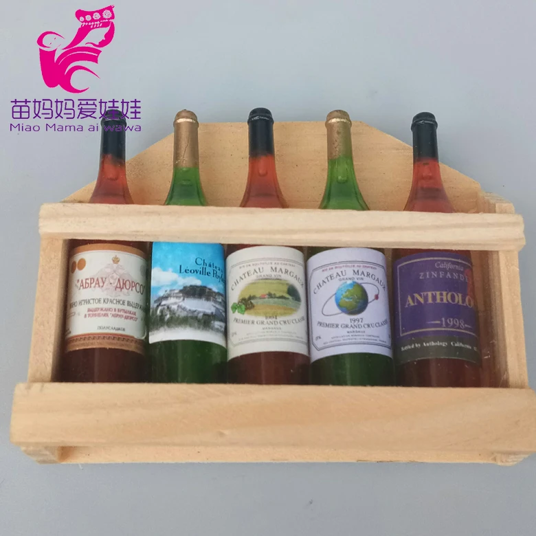 Мини-бутылка для вина, мини-бутылка для напитков для куклы Барби