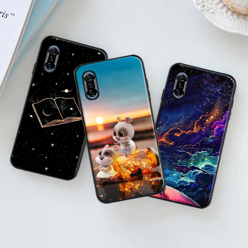 

Stars Cute Animal Phone Case For Xiaomi Redmi Note 10 9 Pro Max 10 10T 5G 10S 9S 9T 9 9C 9A 9AT 9i Funda Coque Carcasa Cases TPU