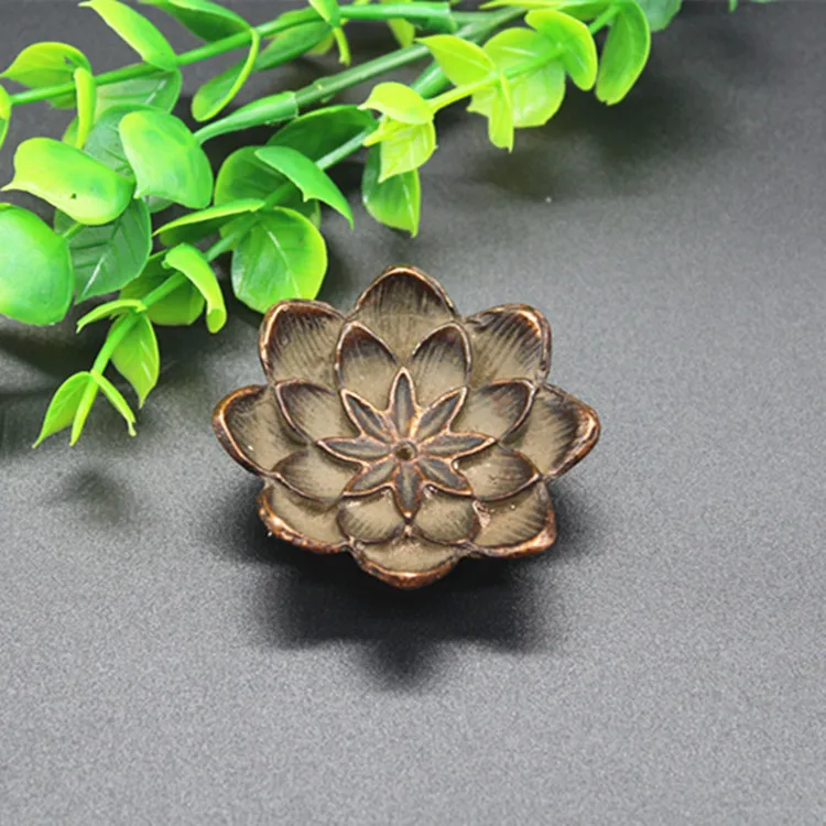 Бронзовый Лотос держатель лампы/благовония горелка ручной орнамент | Дом и сад