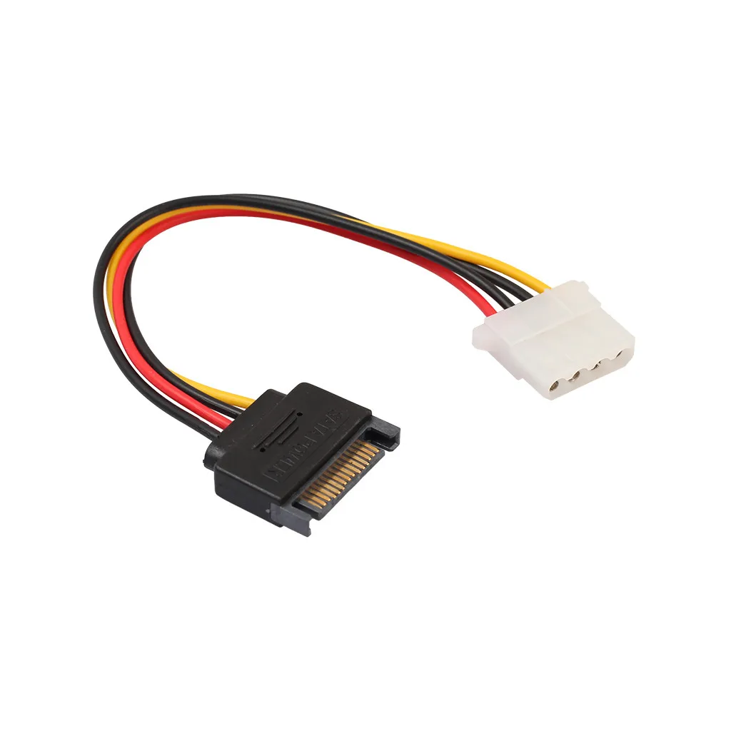 SATA 15 PIN типа папа Мощность подходит для Molex IDE/SATA 4 контактный разъем привод адаптер