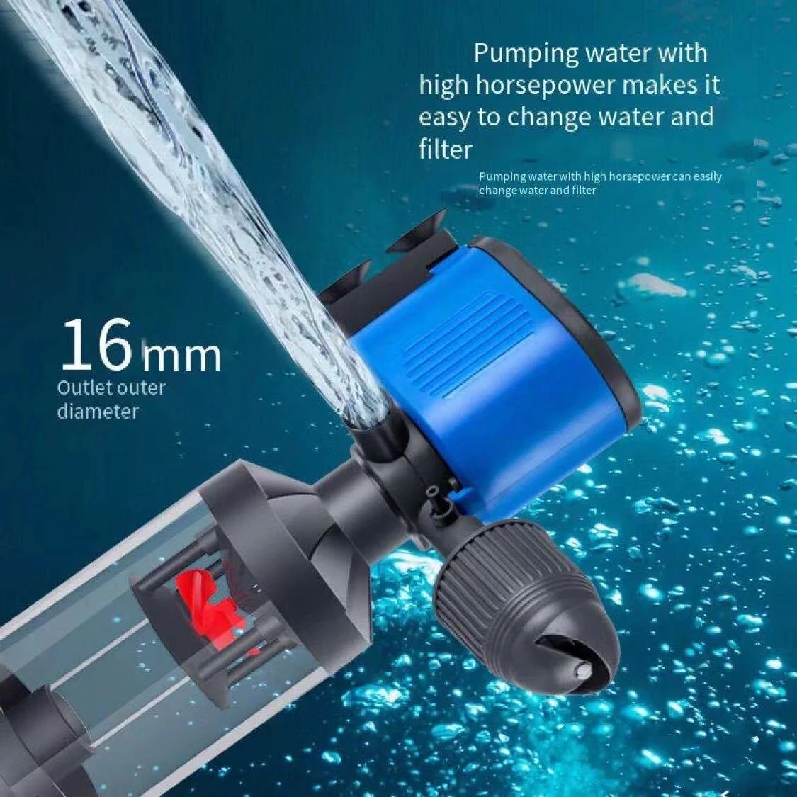 Насос с фильтром для аквариума низкий всасывающий водяной насос 6 в 1 15 Вт/25 Вт/35 Вт