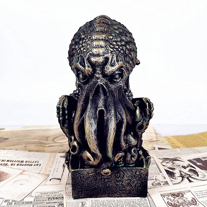 

CTHULHU STATUE GREAT OLD ONES CTHULHU MYTHOS BUST HOWARD PHILLIPS LOVECRAFT RESIN ART CRAFT DESKTOP DECORATION OFFICE GIFT L2695