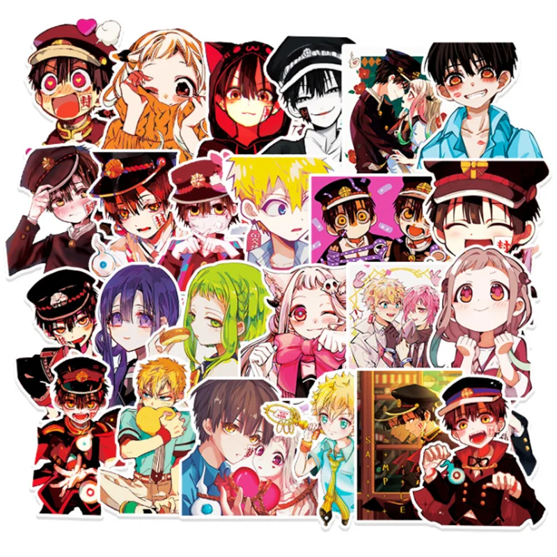 Pegatinas impermeables de Anime para ni&ntilde;os, juguetes decorativos de Bondage, nuevo chico, grafiti Hua Zijun, guitarra port&aacute;til, venta al por mayor, 10/30/50 Uds.-1