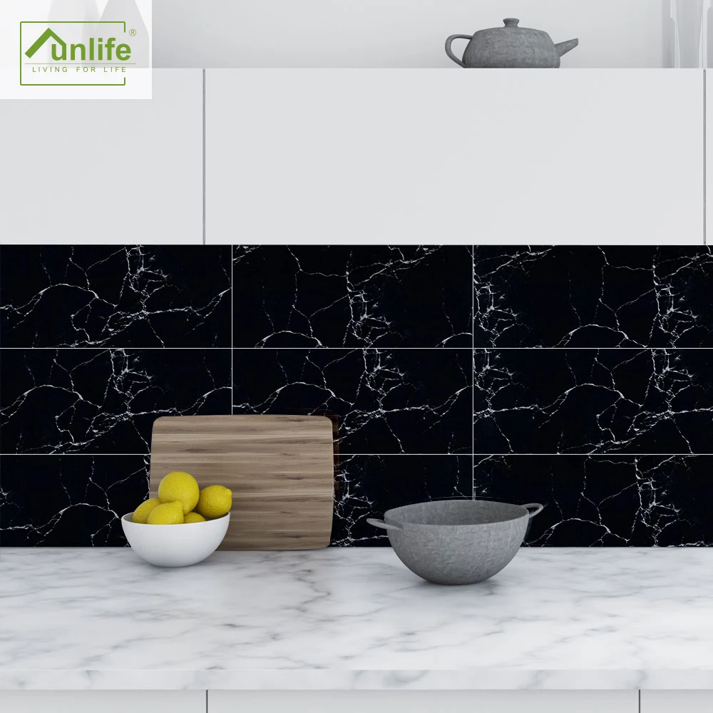 

Funlife® Sliver White Marble Tile Stickers Stairway Peel & Stick DIY Easy to Clean Removable PVC Bathroom Kitchen Waterproof