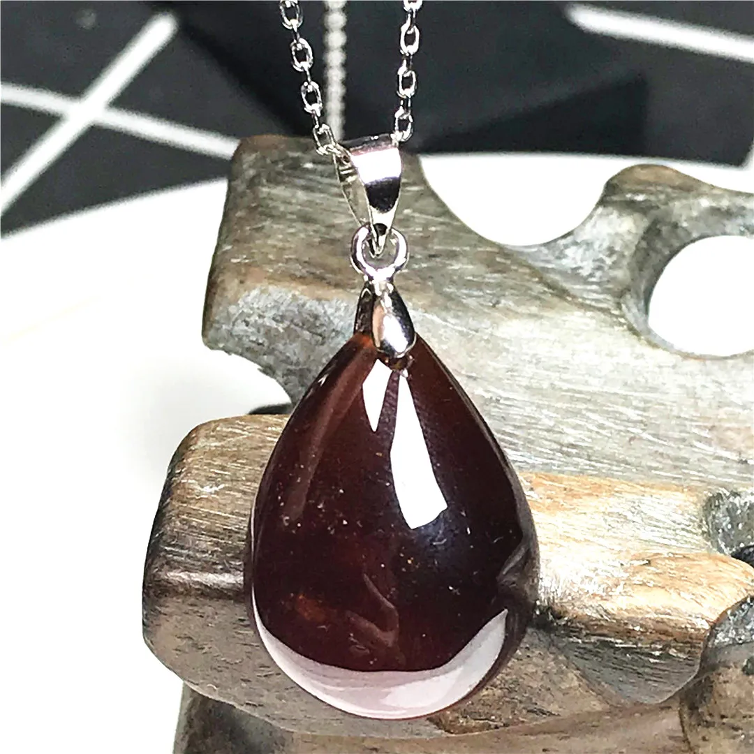 Ожерелье с подвеской из натурального красного граната ювелирные изделия для