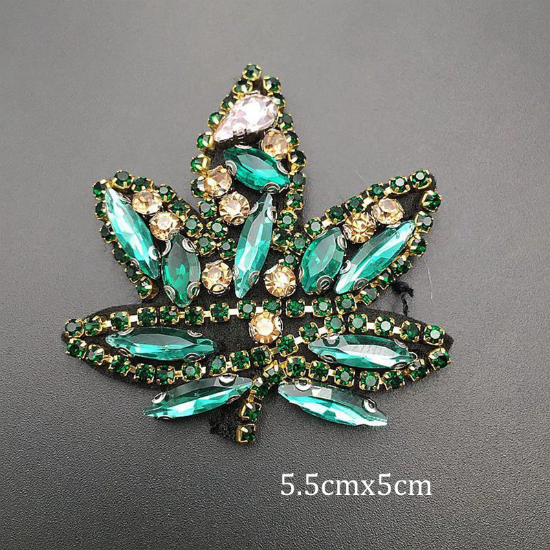 3D ручной работы нашивки со стразами и бисером сердце любовь пришить Кристалл