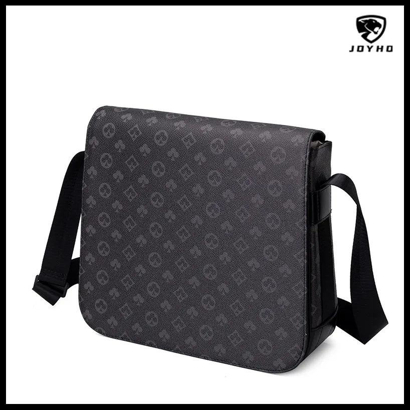 

Винтажная кожаная сумка для мужчин, повседневная мужская сумка через плечо, мессенджер, дорожные сумки на ремне, Черный Портфель, деловой че...