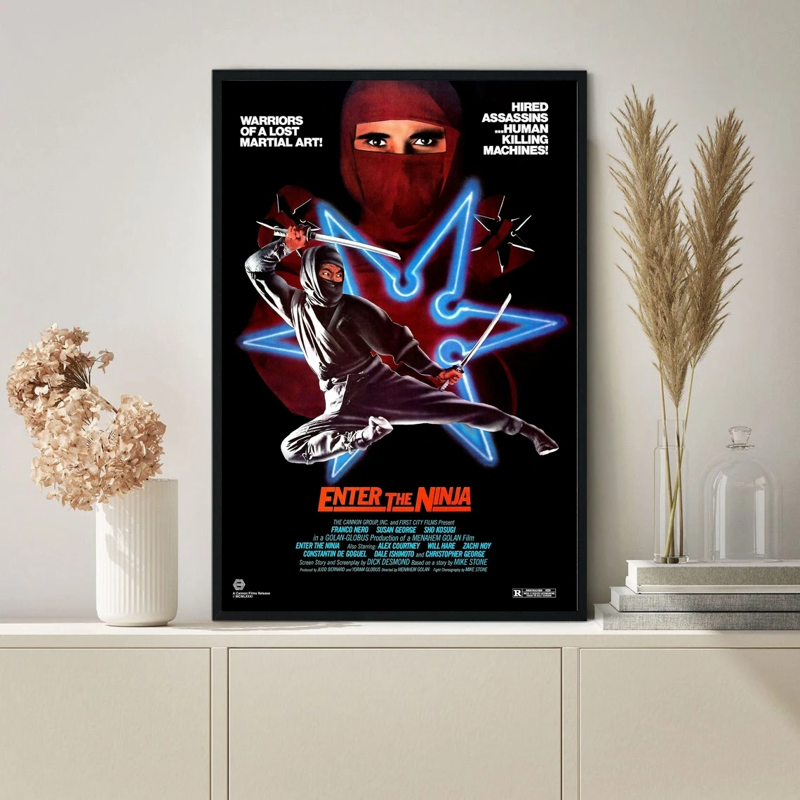 

Классический фон "Войдите в ниндзя", Картина на холсте из фото, плакат, настенная живопись, украшение для дома (без рамки)