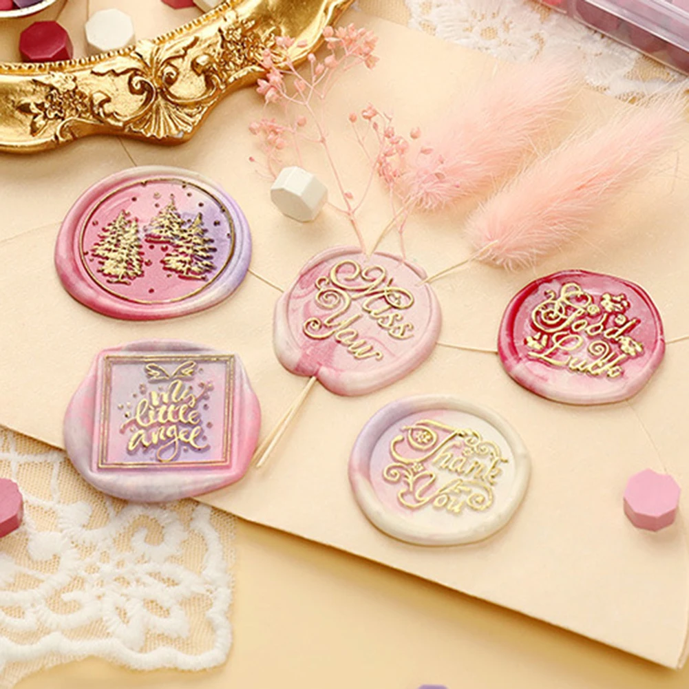 100 шт запечатывание воска Ретро восьмиугольник огонь картина таблетки восковое