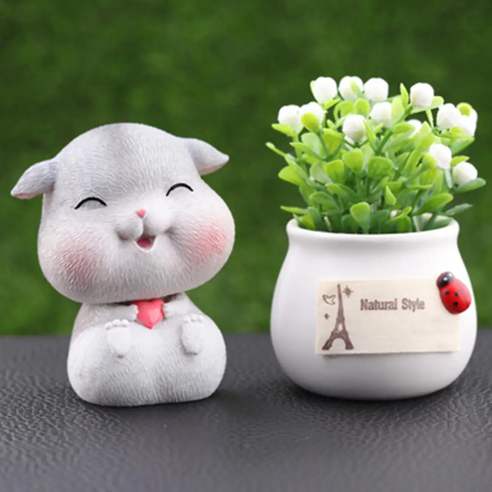 

Creative Car Simulation Plant Ornaments Green Plant Car Decor Car R.Hesin Potted Green Plant Auspicious Car Decoration