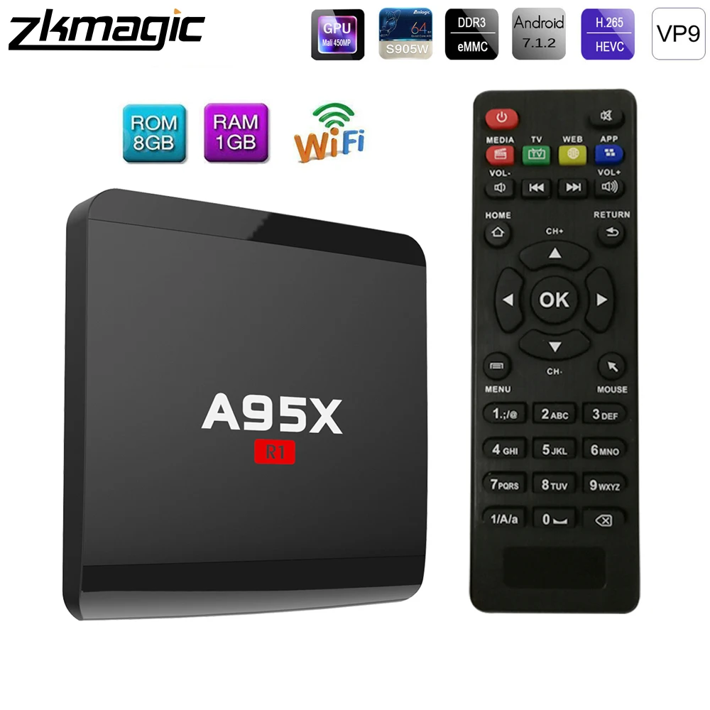 Приставка Smart TV A95X R1 2 ГБ 16 android 7 1 4G Wi Fi|ТВ-приставки и медиаплееры| |