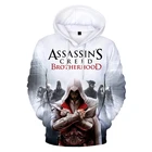 Мужская и Женская толстовка Assassins Creed, Повседневная Уличная одежда, толстовки с 3D-принтом, пуловеры в стиле аниме Assassins Creed