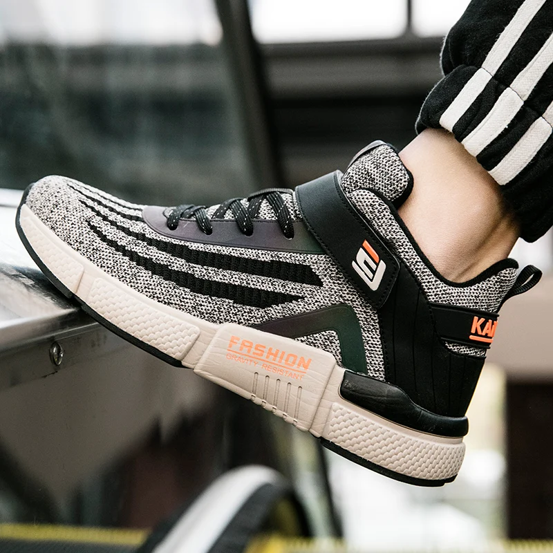 Кроссовки мужские летающие Классические плетеные Нескользящие бархатная