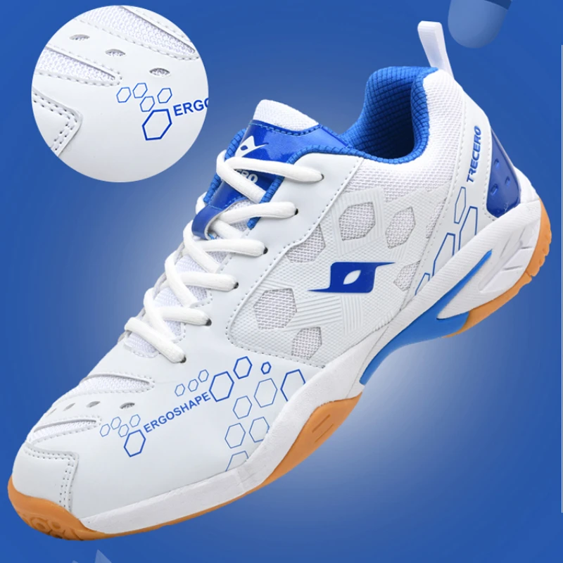 Мужские легкие кроссовки для бадминтона сетчатые с резиновой подошвой удобная