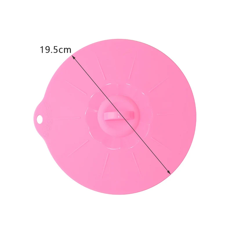 19.5cm Pink Мульти-Функция силиконовый выкипает крышкой разлива сохранение посуда набор посуды стеклянная крышка печи сейф с вместо того, чтобы Пластик Обёрточная бумага Пособия по кулинарии инструменты - Цвет: 19.5cm Pink