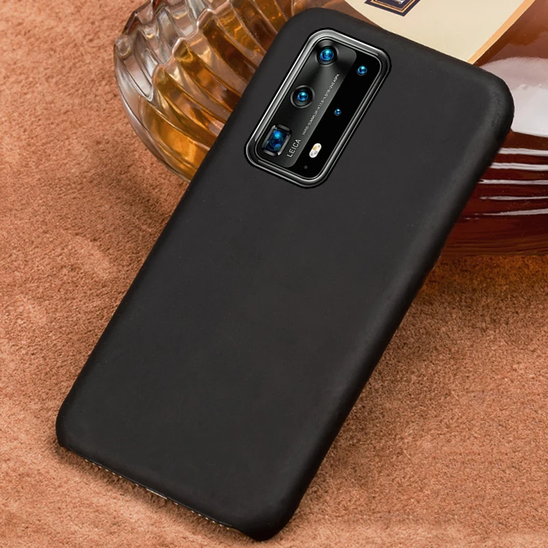 LANGSIDI Vintage Genuine Leather phone case for Huawei P40 pro plus P30 p20 mate 40 30 pro cover for honor 30 20 Real leather