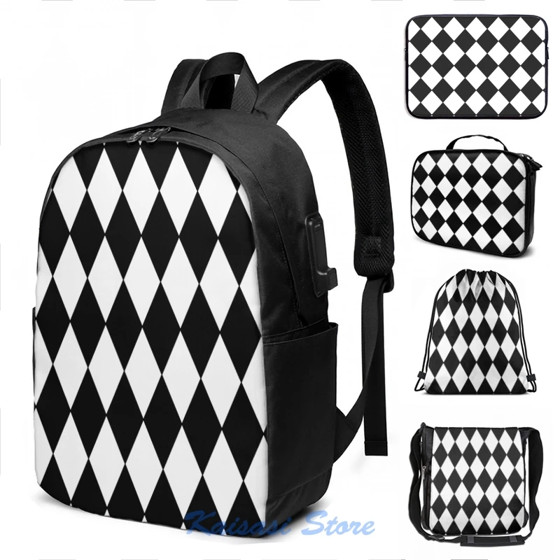 Рюкзак с забавным графическим принтом для мужчин и женщин школьный ранец USB