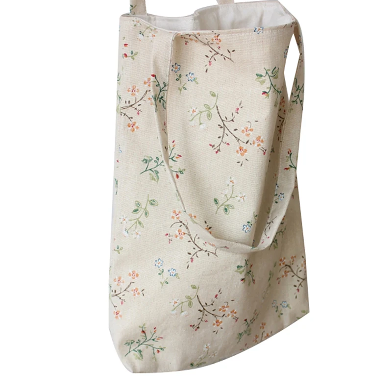 

Women Vintage Cotton Linen Shoulder Bag Shopping Beach Travel Tote Handbag