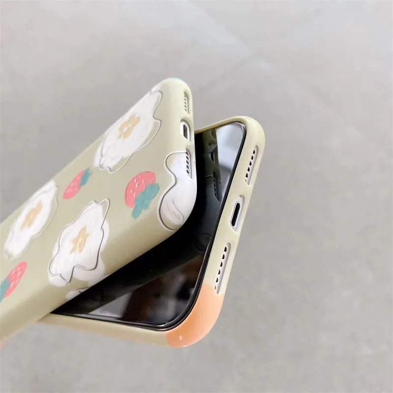 

Fashion Flower fruit Phone Case For iPhone 11 Pro XR XS Max Cute cases fundas For iPhone 7 8 Plus SE Silicone Back Cover coque