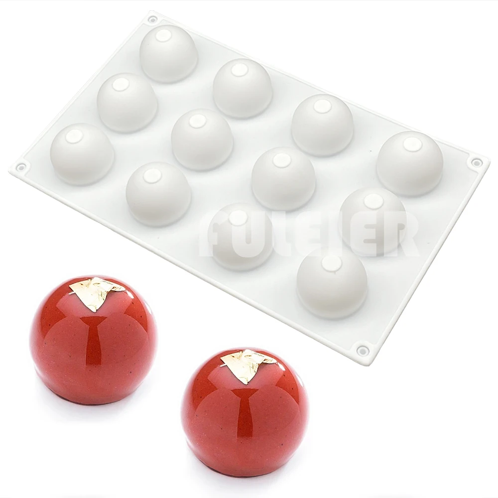 

12 Cavities Silicone Cake Mold For Round Ball Shape Candy Dessert Mousse Bakeware Baking Pastry Cake Decoration Tools