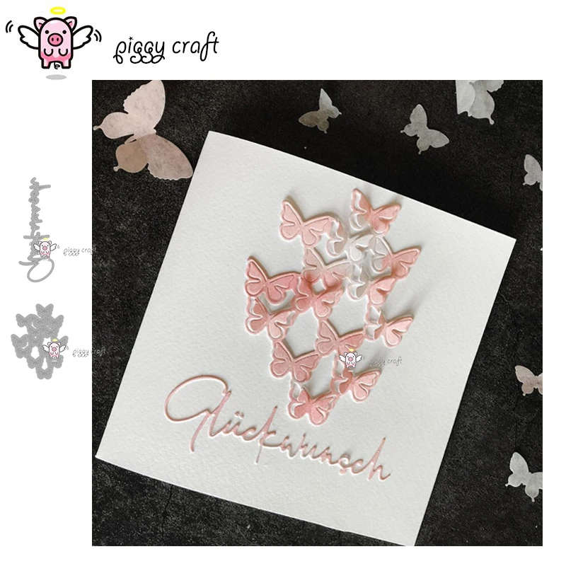 Свинья металлические режущие штампы для рукоделия высечки формы букв бабочек