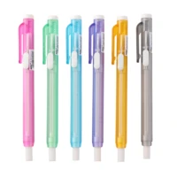 pen shaped rubber earsers school stationery novelty pencil eraser office accessories kids learning supplies gift 1 pc