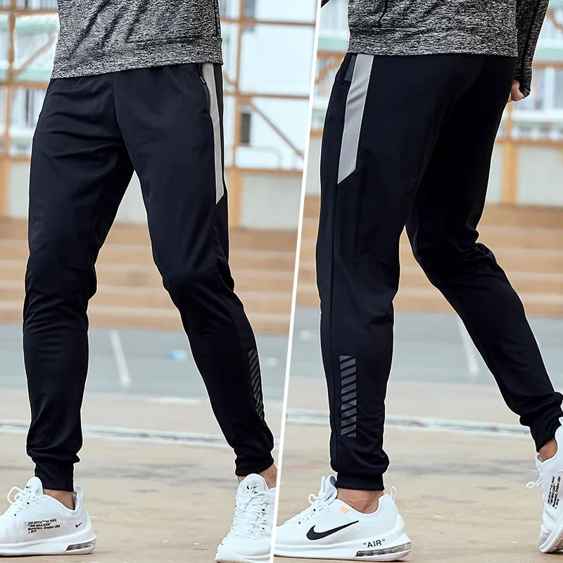 Мужские спортивные штаны с карманами на молнии брюки для быстрого бега фитнеса