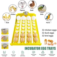 32 egg multifunction plastic egg tray automatic turn egg for chicken ducks quail incubator brooder accessory 220v 110v 12v
