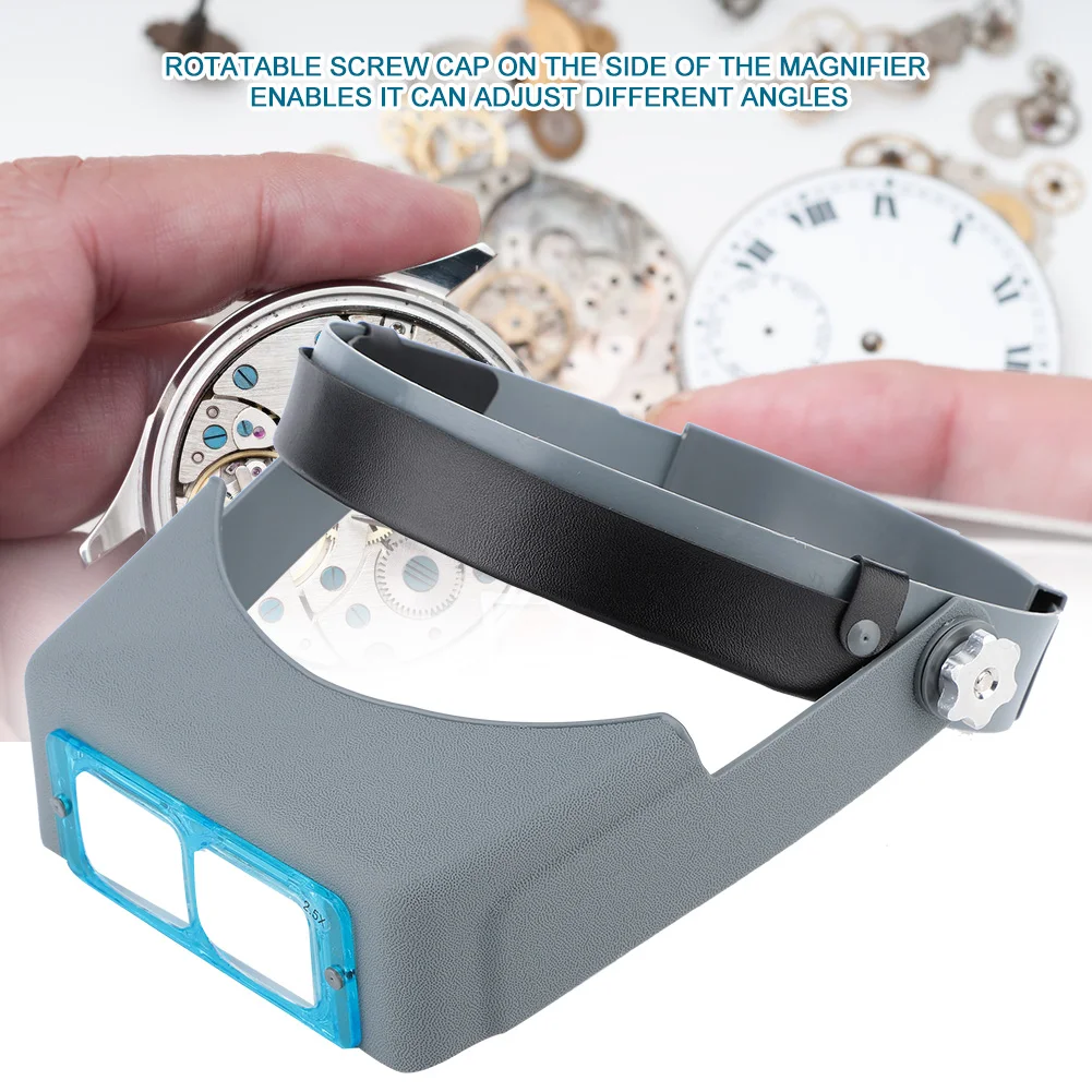 Увеличительное стекло для чтения с повязкой на голову 4 регулируемые оптические