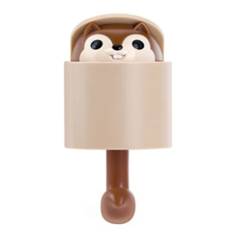 

2021 Best-Selling Free Punch Cute Little Squirrel Hook Strong Viscose Door Wall Key Holder Creative Decoration Wall
