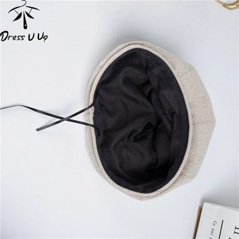 DRESSUUP Зимние береты для женщин винтажные шерстяные вязанные шапки женские 2019