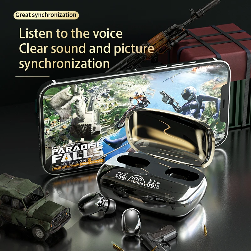 

TG03 TWS Wireless Headset Bluetooth Compatible 5.0 Headset Sports Earbud Wireless Headset With Microphone Charging Box Wholesale