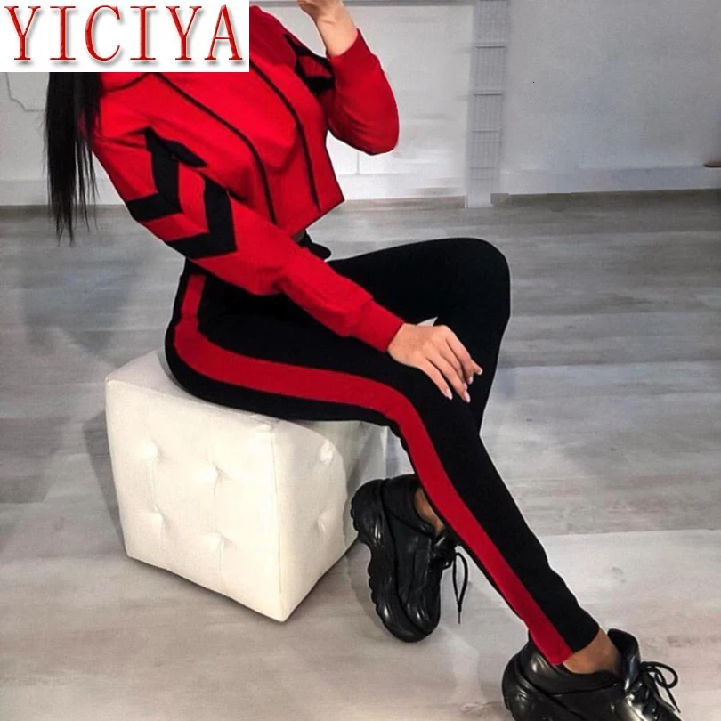 Комплект из двух предметов с длинным рукавом, спортивный костюм для женщин, одинаковые комплекты из топа с капюшоном и штанов, желтый и черный женский костюм в стиле пэчворк