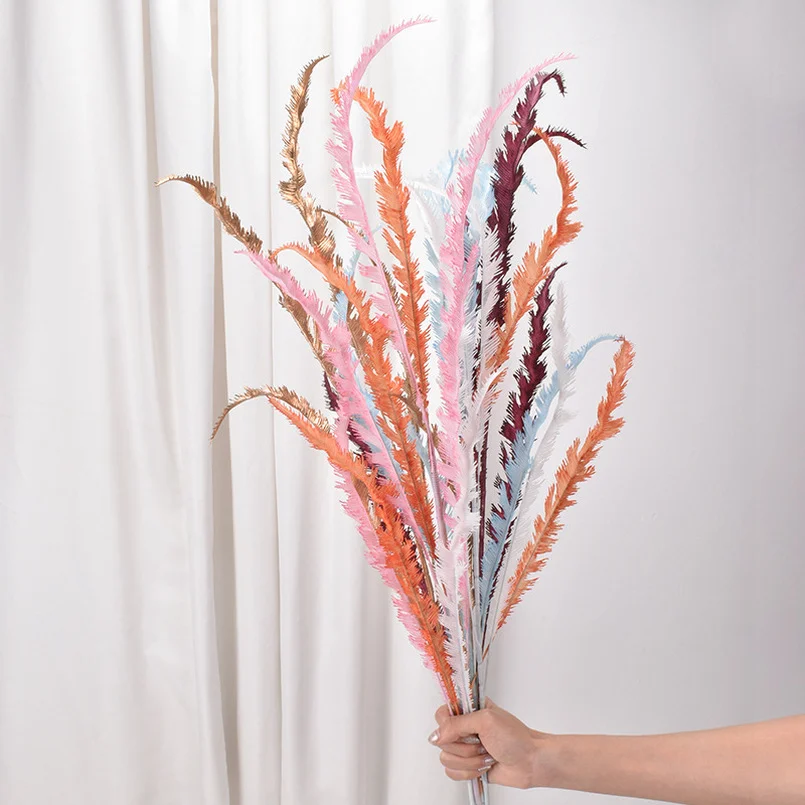 

100cm Simulation Miscanthus Fall Decorations Artificial Flowers home Hotel Decor Wedding Hall Decoration Miscanthus Fake Flowers