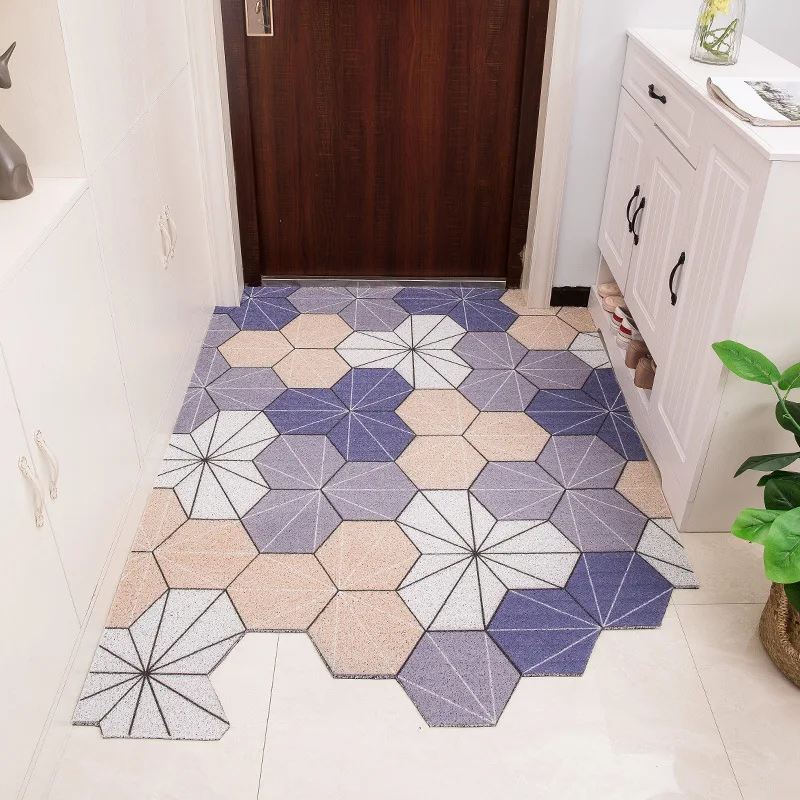 eastern european style doormat anti slip pvc silk loop door mat entrance rubbing carpet kitchen mat custom irregular shape rug free global shipping