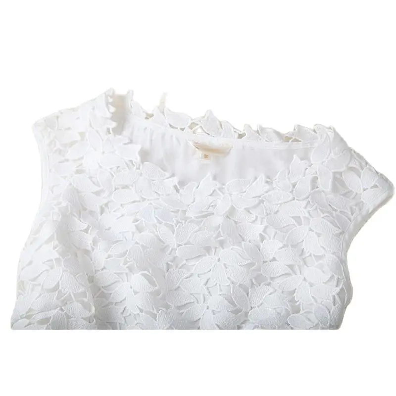 Женское Повседневное платье с принтом листьев весеннее элегантное кружевное