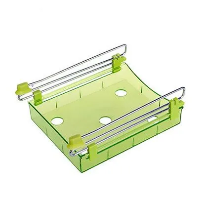 H110 Tran Green Домашняя кухонная коробка для хранения, креативная коробка для хранения холодильника, свежая распорка, полка для хранения, выдвижной ящик, свежая распорка, сортировка H110 - Цвет: H110 Tran Green