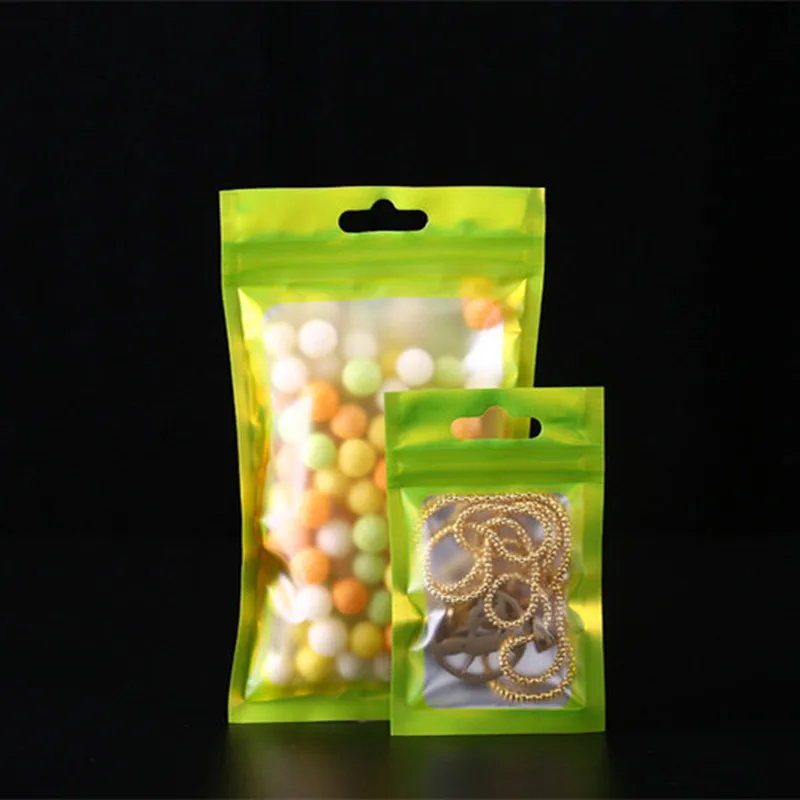 3 размера 20 шт./упак. матовый пластиковый пакет на молнии с голограммой из