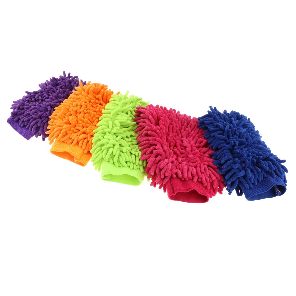 

Microfiber Car Wash Washing Cleaning Glove Dual Sided Chenille Mitt